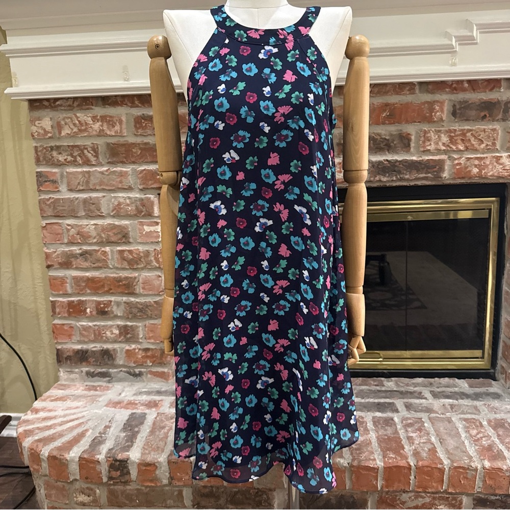 BETSEY JOHNSON Y2K Navy Multicolored Floral Slip Dress / 2 / Excellent condition